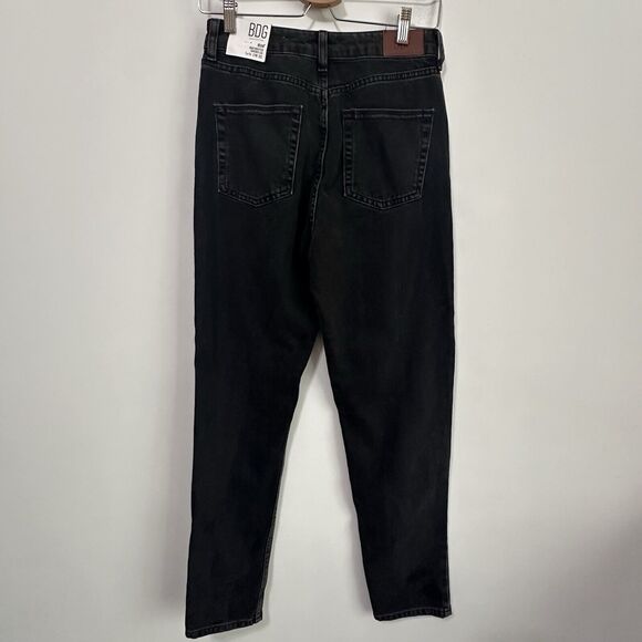 BDG Urban Outfitters Mom High Waisted Tapered Jeans 27 x 32 Black Y2K Trendy NEW - Picture 7 of 9